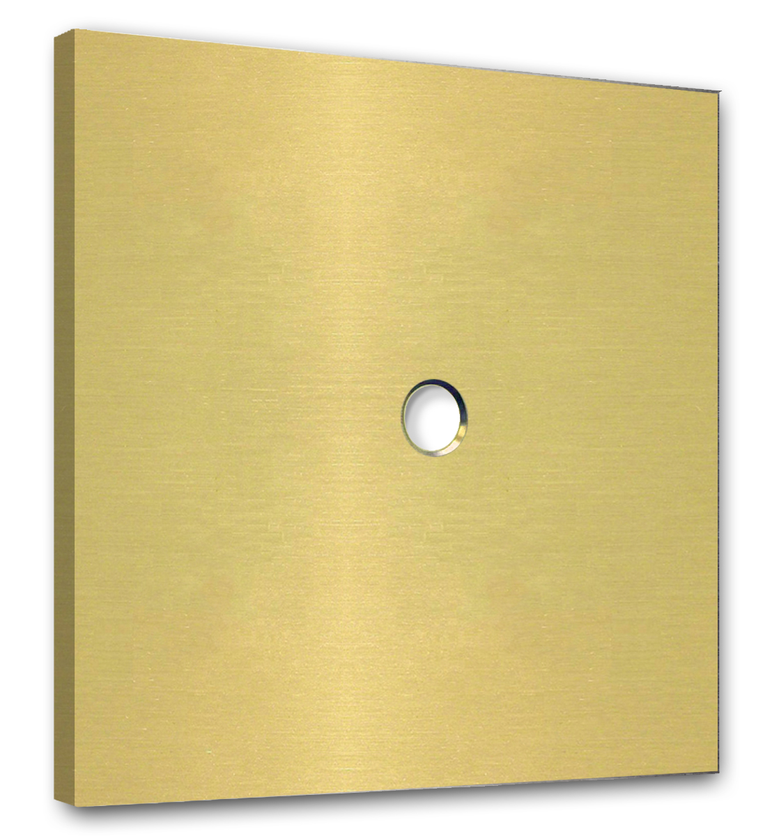 Retro toggle switch plate NINA 1-Gang.  Brushed brass metal. CJC Systems