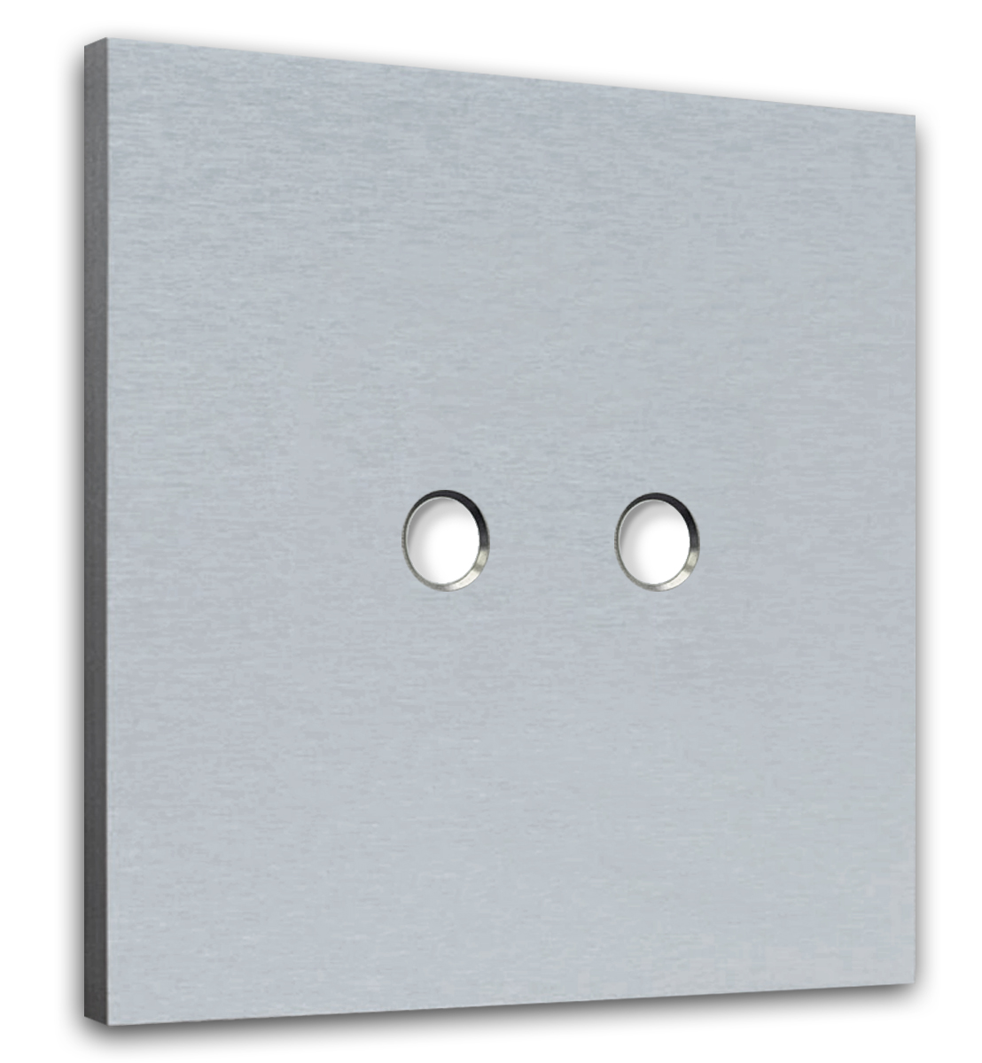 Retro toggle switch plate NINA 2-Gang.  Aluminum metal. CJC Systems