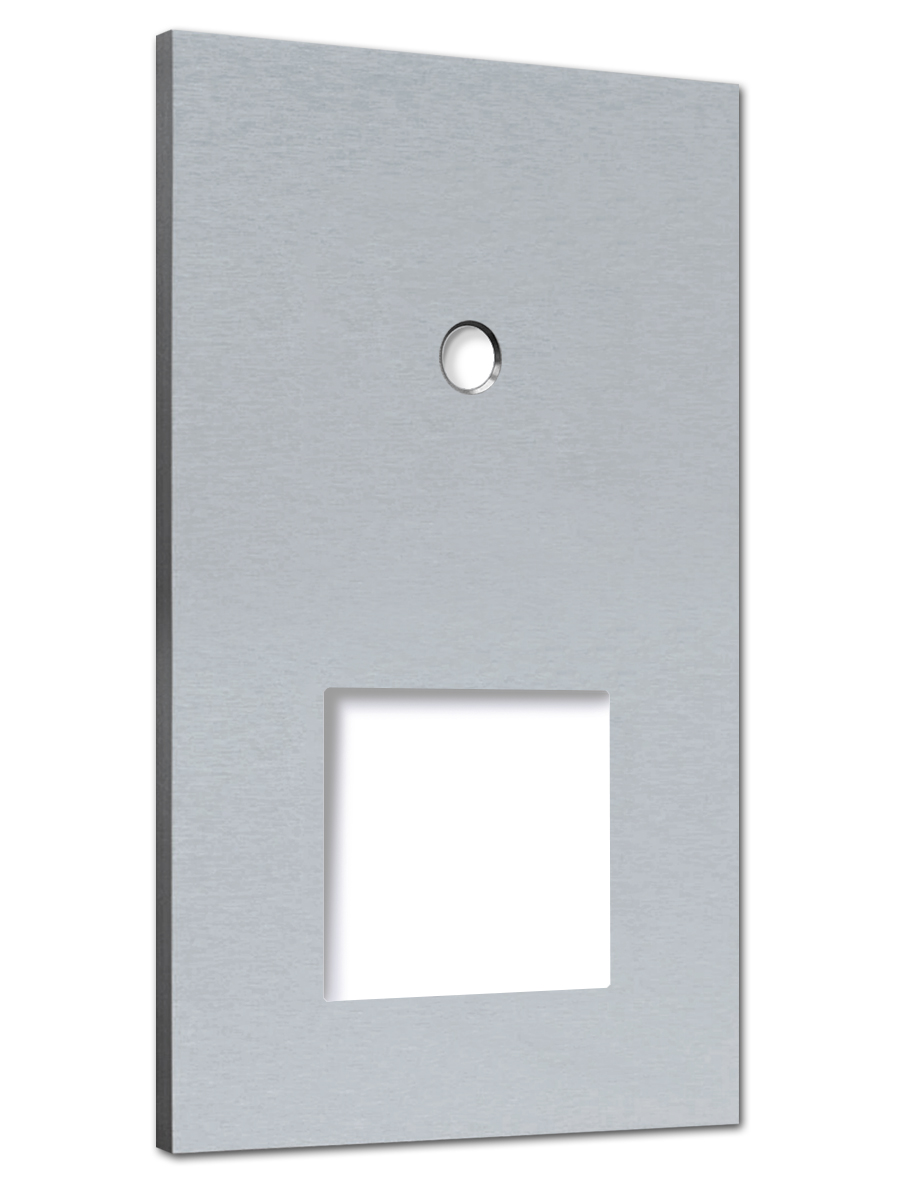 Retro toggle switch plate NINA 1-Gang with cutout. Aluminum metal. CJC Systems