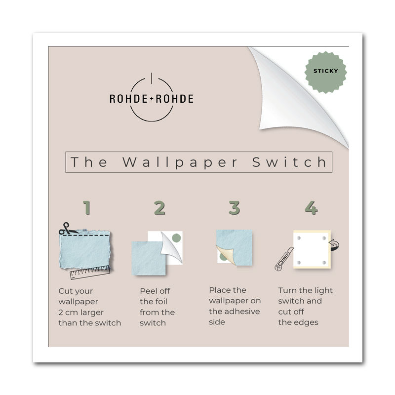 Front panel for Wallpaper Switch, with 2-fold self-adhesive surface