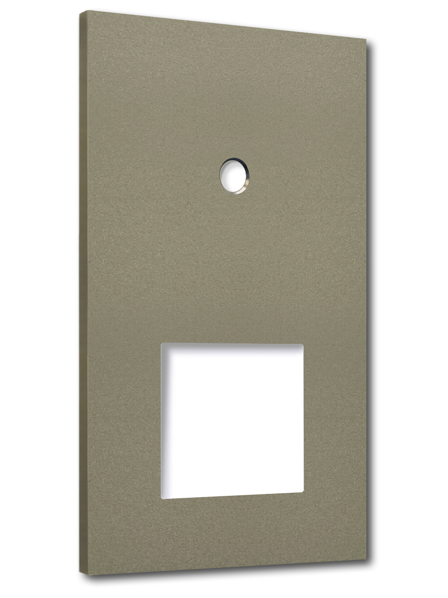 Retro toggle switch plate NINA 1-Gang with cutout. Bronze metal. CJC Systems
