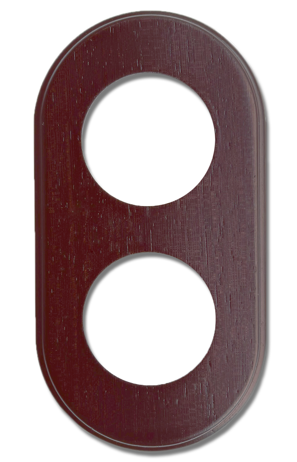 Wooden frame ARREDA with 2 round cutouts. Walnut wood. GI Gambarelli