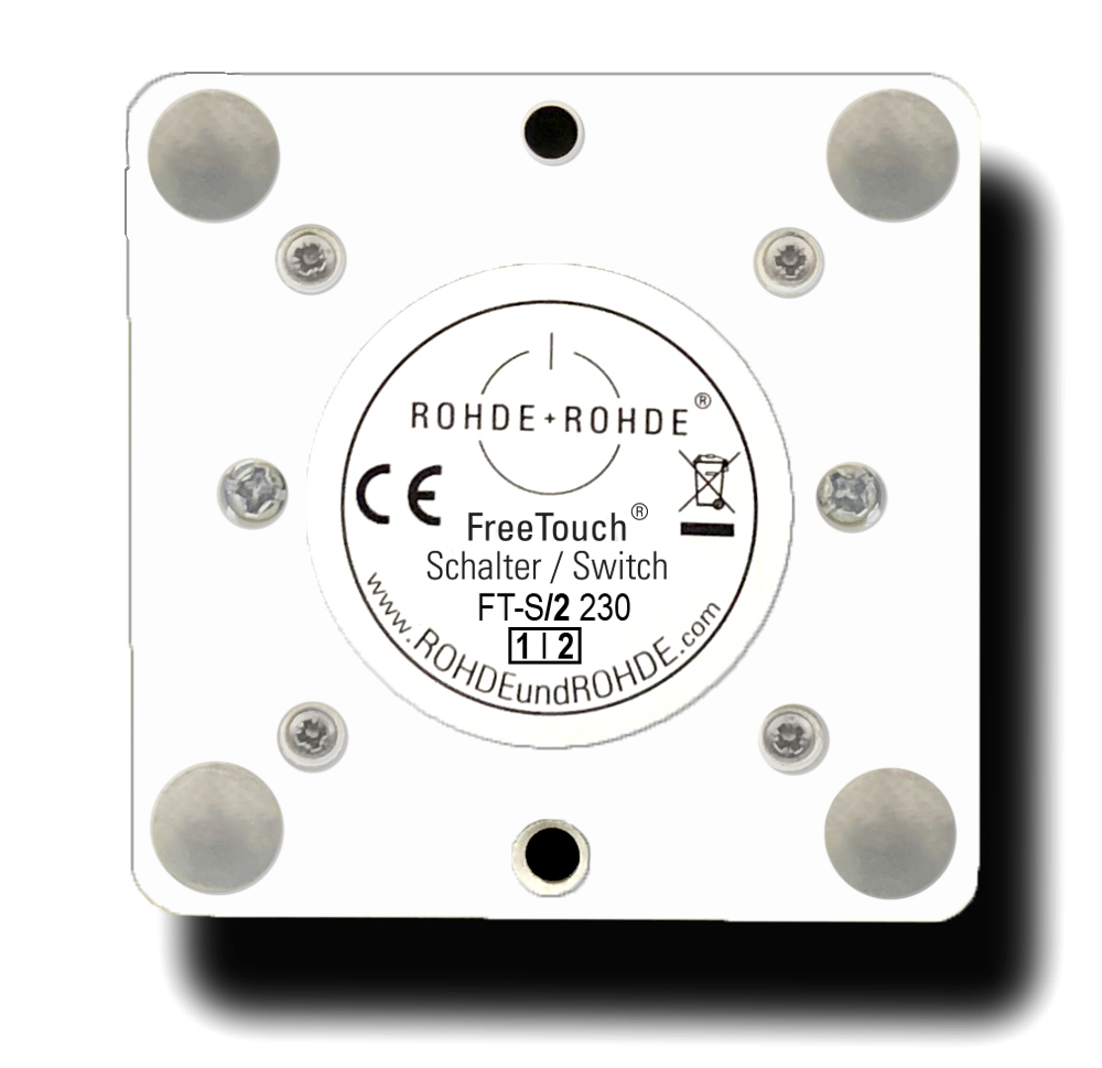 Touchless 2-fold switch. Sensor on/off. 230V. Without cover. FreeTouch.